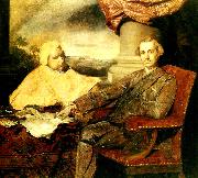 Sir Joshua Reynolds lord rockingham and his secretary, edmund burke oil